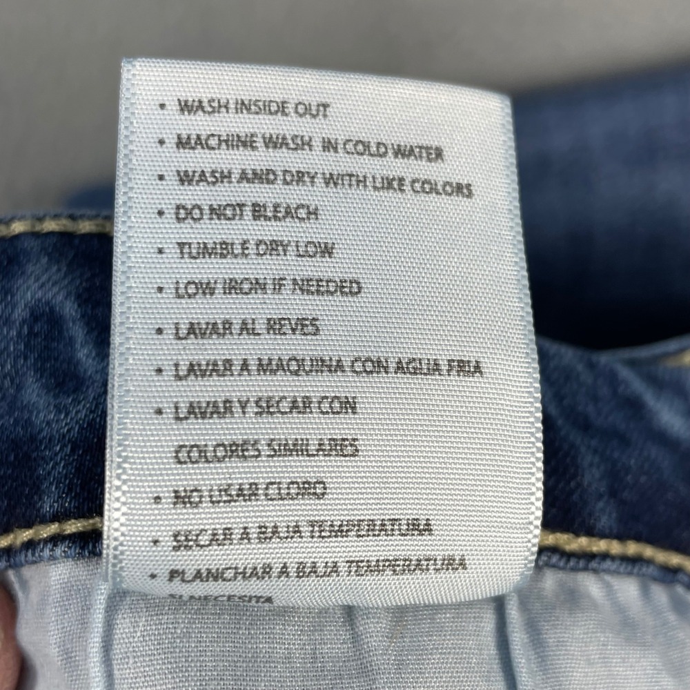 KanCan Blue Whiskered Mid Rise Skinny Jeans Women Size 9/28 - Picture 5 of 9